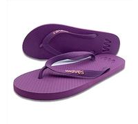WAVES Flip Flops Kabalana 43/44 Zehentrenner aus fair gehandeltem Naturkautschuk - 100% nachhaltig - Badelatschen