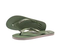 WAVES Flip Flops - Zehentrenner 100 % Naturkautschuk Olive/Rosa 42/43