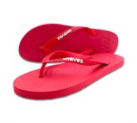 WAVES Original Red - Flip Flop aus fair gehandeltem Naturkautschuk - Badelatschen in Rot 41