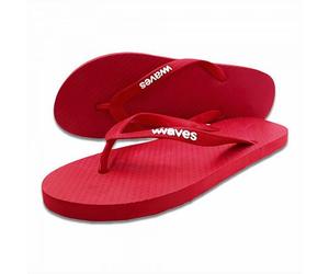 WAVES Original Red - Flip Flop aus fair gehandeltem Naturkautschuk - Badelatschen in Rot 42