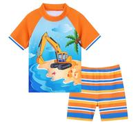 WAWSAM Kinder Jungen Badeanzug Bademode Hai Jungen Uv-Schutz Bade-Set Trunk und Rashguard 2 Stück Ganzkör per Badeanzug für den Sommerschwimmurlaub
