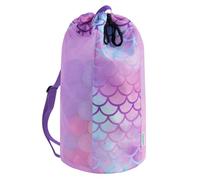 WAWSAM Meerjungfrau Tasche Netztasche für Kinder Strandrucksack mit Kordelzug Balltasche Gymsack Große Sporttasche für den Strand Strandtasche Strandspielzeug Turnbeutel