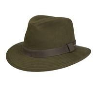 Stetson Waxed Traveller Stoffhut Ledergarnitur Sommer Winter Herren Oliv XXL (62-63 cm)