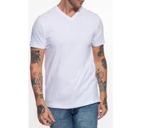 Way of Glory Herren WAY OF GLORY Herren Premium Basic T-Shirt mit V-Ausschnitt weiß M