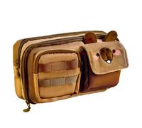 Wayfadacc Federmäppchen mit großem Fassungsvermögen, Cartoon-Bär-Tasche, 9-lagiger Stift, ästhetischer Halter, Schulbedarf, schöne Hülle, Cartoon-Bär-Halter, große Kapazität, Stift für Mädchen