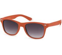 Wayfarer STYLEBREAKER "Kinder Sonnenbrille Nerd Style", Jungen, grau (gestell orange, glas grau verlauf), Modisch, Sonnenbrillen (41188002-0) gestell orange, glas grau verlauf