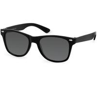 Wayfarer STYLEBREAKER "Kinder Sonnenbrille Nerd Style", Jungen, grau (gestell schwarz, glas grau volltönung), Modisch, Sonnenbrillen (37215702-0) gestell schwarz, glas grau volltönung