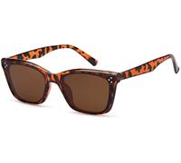 Wayfarer STYLEBREAKER "Nerd Sonnenbrille Flachgläser", Damen, braun (gestell braun demi, glas braun), Modisch, Sonnenbrillen (22468740-0) gestell braun demi, glas braun