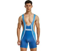 Wayonge Herren Wrestling Singlet Athletische Trikots für aktives Wrestling oder Training Jumpsuits Herren ärmelloses Sport-Bodysuit, XL