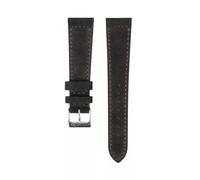 WB Original Classic Wildleder-Uhrenarmband | Dunkelbraun - 22 mm - Schließe: Silber Poliert | Leder | Ersatz-Armband