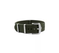 WB Original Geripptes Nylon-Uhrenarmband | Grün - 18 mm - Schließe: Silber Gebürstet | Nylon | Ersatz-Armband
