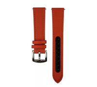 WB Original Premium Segeltuch-Uhrenarmband | Orange - 20 mm - Schließe: Silber Gebürstet | Cordura, Leder | Ersatz-Armband