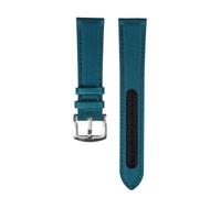 WB Original Premium Segeltuch-Uhrenarmband | Petrol - 22 mm - Schließe: Silber Gebürstet | Cordura, Leder | Ersatz-Armband