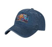 WBQLSL Art Graffiti Fox Black Casual Baseball Cap Schnell Trocknend Atmungsaktiv Golf Cap Sonnenblende, Marineblau, EinheitsgröÃŸe