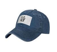 WBQLSL Baby Panda Eating Food Black Casual Baseball Cap Schnell Trocknend Atmungsaktiv Golf Cap Sonnenblende, Marineblau, EinheitsgröÃŸe