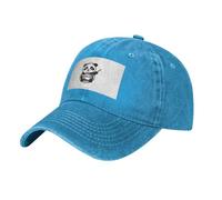 WBQLSL Baby Panda Eating Food Black Casual Baseball Cap Schnell Trocknend Atmungsaktiv Golf Cap Sonnenblende, blau, Einheitsgröße