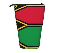 WBQLSL Bedrucktes einziehbares Federmäppchen mit Vanuatu-Flagge, perfekt für Make-up, Schreibwaren oder eine Münzbörse.