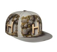 WBQLSL Flechten Monogramm bedruckte stilvolle Baseballkappe, Reise-Sonnenhut, geeignet für Radfahren und Outdoor-Aktivitäten, Schwarz