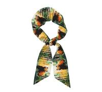 WBQLSL Schal mit abstraktem braunem Bärengemälde, 119,1 x 7,9 cm, leichter und atmungsaktiver warmer Schal