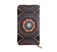 WBQLSL Star Ring Universe Stilvolle Ledergeldbörse, 19 x 10,5 cm lange Münzbörse mit Reißverschluss, praktische Reisegeldbörse