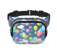 WBQLSL Stilvolle Hüfttasche mit buntem Luftballon-Muster, leichte Reise-Sporttasche, wasserdicht und verschleißfest