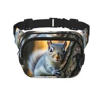 WBQLSL Stilvolle Hüfttasche mit Eichhörnchen-Muster, leichte Reise-Sporttasche, wasserdicht und verschleißfest