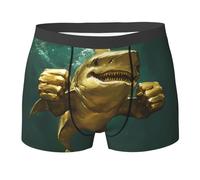 WBQLSL Thumbs Up Bedruckte Boxershorts - bequem für den Alltag und zu Hause, Schwarz , XXL