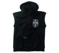 §Ärmelloser Hoodie West Coast Choppers ATX Zip Schwarz§