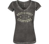 WCC West Coast Choppers Female Shirts Go Fast V Neck Black-XXL