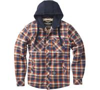 WCC West Coast Choppers Flannel Jacket Sherpa Lined - Brown/Orange-M