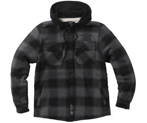 WCC West Coast Choppers Herren Jacke Hell Bent Flannel Jacket WCCJS166GR Charcoal/Black-XL