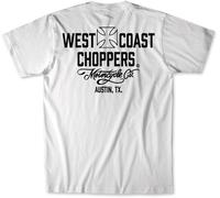 WCC West Coast Choppers Herren T-Shirt Motorcycle Tee WCCTS132782WT White/Black-L
