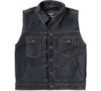 WCC West Coast Choppers Herren Weste Collab 131/2 Denim Riding Vest - Blue Raw Denim WCCJS162BL Blue Raw Denim-XXL