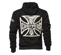 WCC West Coast Choppers Hoodie Cross Panel Zip Black-XXXXL