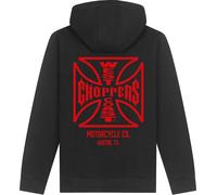 WCC West Coast Choppers Hoodie Zip Atx Cross Zip Hoody WCCHD228ZW Black/Red-M