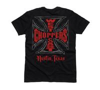 WCC West Coast Choppers T-Shirt Cross Solid Black-3XL
