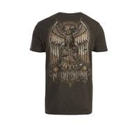 WCC West Coast Choppers T-Shirt Eagle Crest Tee Oil Dye Anthracite-XXL