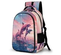 WCEECE Delfin Rucksack Kinder,Kinder Rucksack Schüler Schultasche,Verstellbare Kindergarten-Büchertaschen,Reiserucksäcke,Büchertaschen,Kinderschultasche