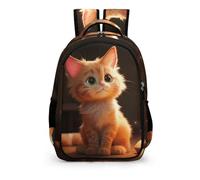 WCEECE Kids Schulranzen Ultraleichte Schultasche Mädchen Junge Kinder Schulrucksack Süße Katze Grundschule Schultaschen 1-4. Klasse Rucksack