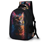 WCEECE Ranzen Mädchen 5 Klasse Katze Schulranzen Mädchen 5.klasse Schulrucksack Mit Tier Leichter Reise Outdoor Freizeit