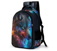 WCEECE Rucksack,Damen & Herren Backpack Mit Tier Wolf Wölfe Aufdruck,Unisex Daypack Schulrucksack,Wasserdichter Tagesrucksack Für Freizeit Schule Job