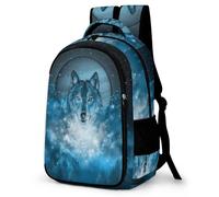WCEECE Rucksack Damen Schulrucksack Jungen, Gut Aussehend Tier Wolf Wölfe Bookbag Frauen Casual Daypack Teenager Rucksäcke Für Universität Reisen Freizeit Arbeit