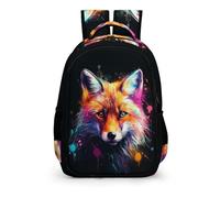 WCEECE Rucksack Jungen Bunter Fuchs Schulrucksack Mädchen Teenager Jugendliche Coole Schule Daypacks Kinder Schultasche Freizeit Groß Schulranzen Ranzen Schultertaschen