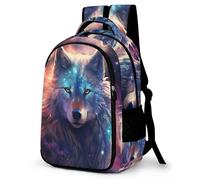 WCEECE Rucksack Jungen Tier Wolf Wölfe Schulrucksack Mädchen Teenager Jugendliche Coole Schule Daypacks Kinder Schultasche Freizeit Groß Schulranzen Ranzen Schultertaschen