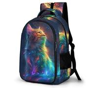 WCEECE Schulranzen 1 Klasse Katze Schulranzen 5.klasse Jungen Tier Rucksack Mädchen Leichter Reise Outdoor Freizeit