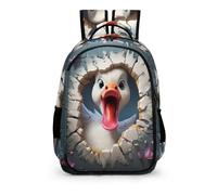 WCEECE Schulrucksack Jungen Teenager 3D-Farbdruck Personalisierter Tier Schwan Schulranzen Jungen Teenager Nylon Wasserdichter Großer Rucksack Jugend,Kinderrucksack