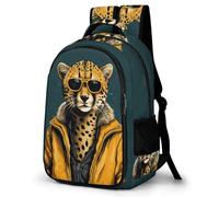 WCEECE Schulrucksack Jungen Teenager Kinder Große Schule Leopard Rucksack Mädchen Schultasche Jungen 2 Bis 7 Klasse Ranzen Oder 8 Bis 15 Jahre School Bag