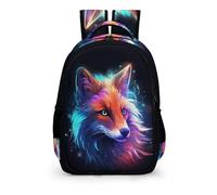 WCEECE Schulrucksack Jungen Teenager Mädchen Bunter Fuchs Schultaschen Kinder Tier Rucksäcke Wasserdicht Leichtgewicht Schulranzen Groß Für Schule Geschenke