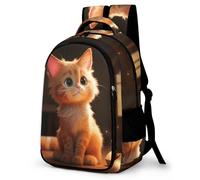 WCEECE Schulrucksack Jungen Teenager Personalisierter Niedliche Katze Schulranzen Wasserdichter Großer Rucksack Jugend,Kinderrucksack
