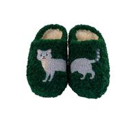 WD lifestyle Hausschuhe "Cat" in Grün - Größe M/L | Damen Pantoletten